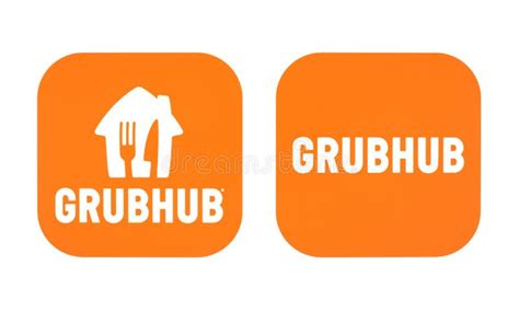 Old and New Icons of Grubhub App on White Background Editorial Stock ...