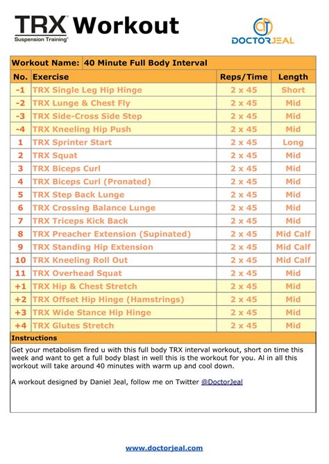 Trx Workout Routine For Beginners Pdf | EOUA Blog