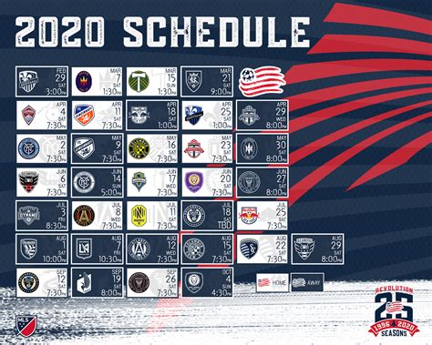 New England Revolution Schedule 2021 Printable - Printable Schedule