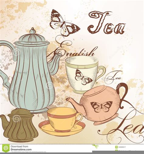 Free Vintage Tea Party Clipart | Free Images at Clker.com - vector clip ...