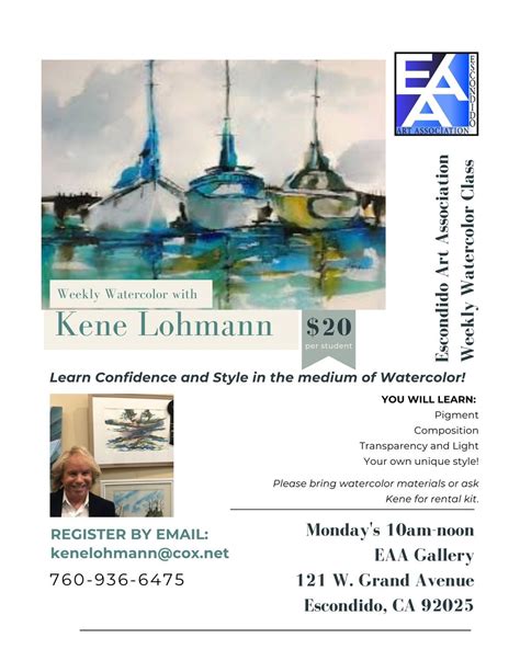 Weekly Classes - Escondido Art Association