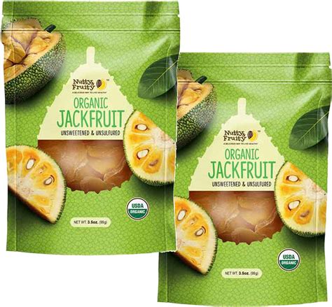 Nutty & Fruity Dried Organic Unsweetened Jackfruit, 2-Pack 3.5 oz. (99