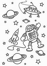 Printable Space Coloring Pages sketch template