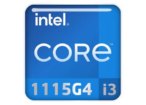 Intel Core i3 1115G4 1"x1" Chrome Effect Domed Case Badge / Sticker Lo – Sticker Library