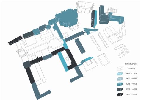 Distinctive map of MIT Campus Buildings. The buildings with brighter ...