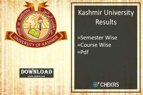 Kashmir University Results 2023 - BG BSc BA LLB BE Exam Results