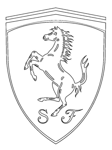 Ferrari Logo Coloring Pages At Getcoloringscom Free Sketch Coloring Page