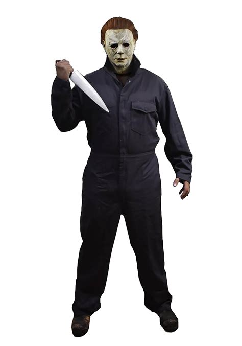 Adult Halloween (2018) Michael Myers Coveralls Costume | Halloween Movie Costumes