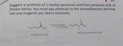 Solved Suggest a synthesis of 2-methyl pentanoic acid from | Chegg.com