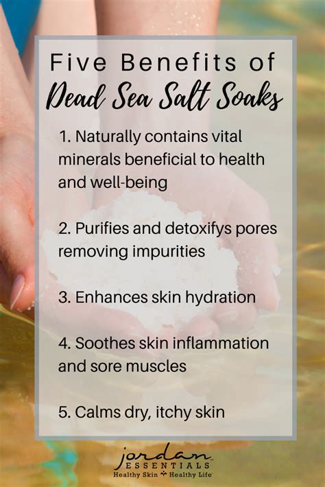 Jordan Essentials | Jordan essentials, Dead sea salt benefits, Sea salt benefits