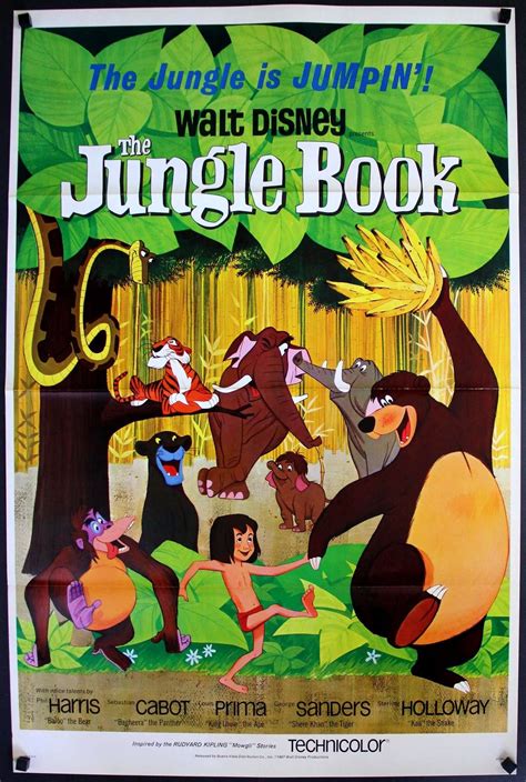 The Jungle Book (1967) Original One-Sheet Movie Poster - Original Film Art - Vintage Movie Posters