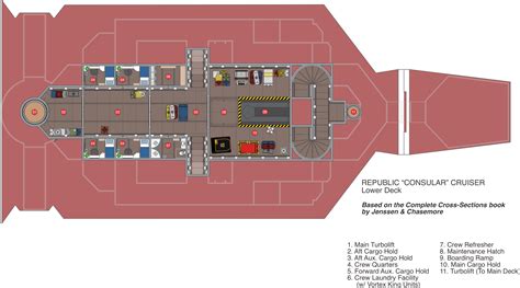 Consular-Class Cruiser, Lower Deck (Final) by twowolves80 on DeviantArt