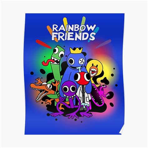 "Rainbow Friends Hug it Out Colors" Poster for Sale by TheBullishRhino | Redbubble