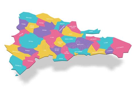 Dominican Republic Political Map of Administrative Divisions Stock ...