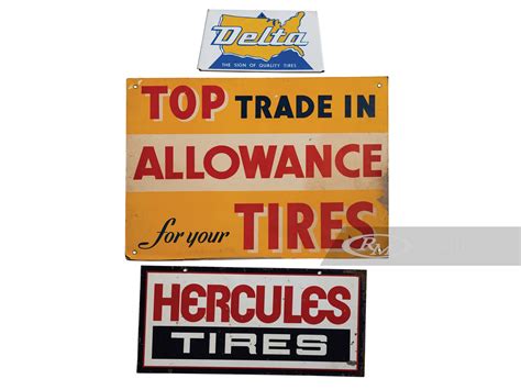 Assorted Tire Signs | The Dingman Collection | RM Auctions