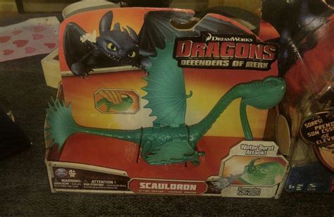 2 dreamworks train your dragon nib figures scauldron, monsterous nightmare toys | #1917118527