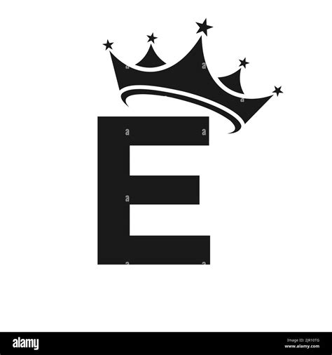 Letter E Crown Logo. Crown Logo on Letter E Vector Template for Beauty ...