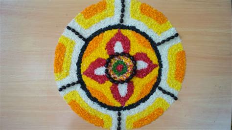 Onam Pookalam Designs Simple Athapookalam Designs And Flower | The Best ...