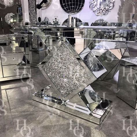 Diamond Crush Diamond Console Table - Mirrored furniture - Sparkle Diamond - House of Sparkles ...