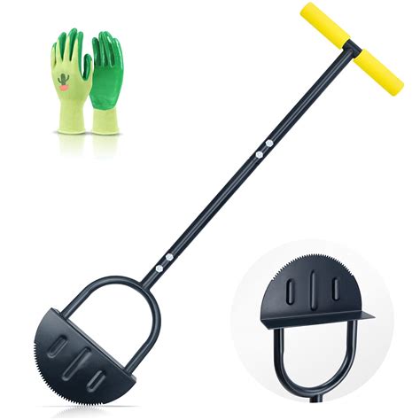 Colwelt Saw-Tooth Edger Lawn Tool, Half Moon Lawn Edger with T-Grip, Sidewalk Grass Long Handled ...