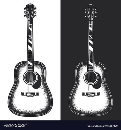 Acoustic guitar Royalty Free Vector Image - VectorStock