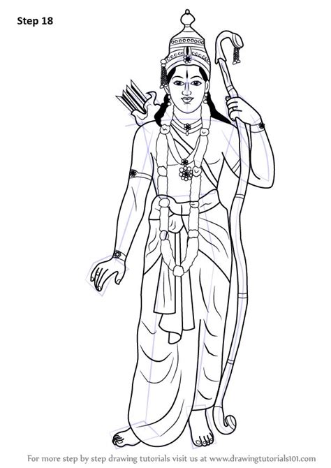 Learn How to Draw Lord Rama (Hinduism) Step by Step