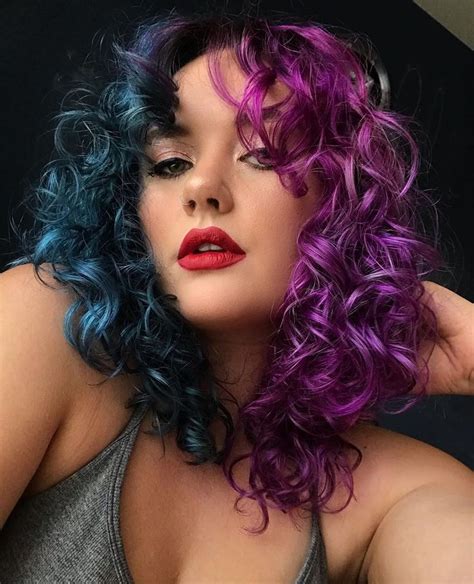 Violet Dream | Dyed curly hair, Fox hair dye, Split dyed hair