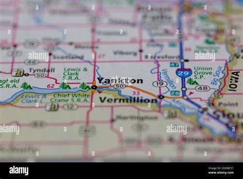 Yankton on a map hi-res stock photography and images - Alamy