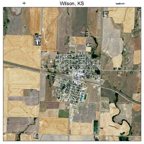 Aerial Photography Map of Wilson, KS Kansas