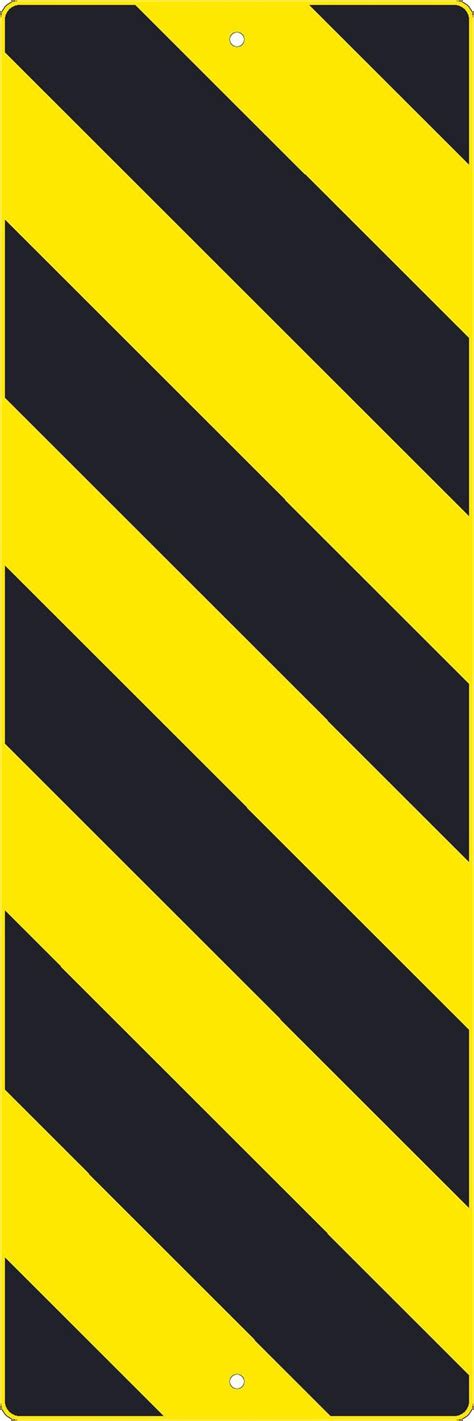 (LEFT STRIPE YELLOW OBJECT MARKER GRAPHIC) SIGN, 12X36, .080 HIP REF ...