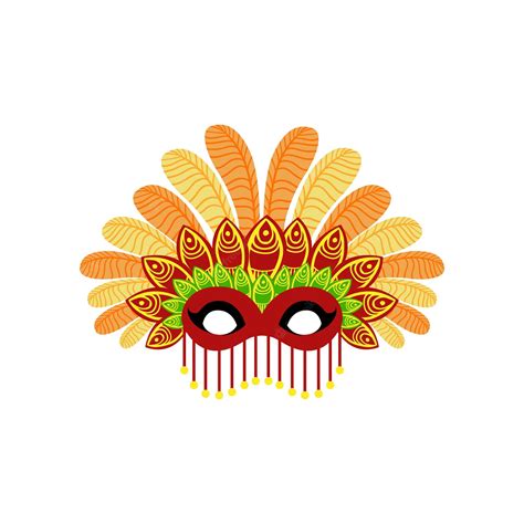 Máscara de carnaval con plumas | Vector Premium