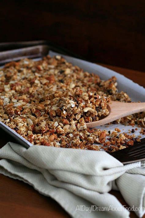 A lower-carb granola made with nuts, seeds, and flax seed meal. Recipe here. | Low carb ...