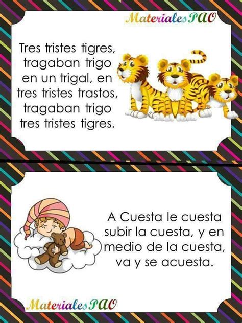 Trabalenguas De Los Tres Tristes Tigres - Dejuve