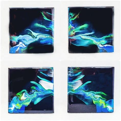 Custom Acrylic fluid art coasters with resin finish blue and | Etsy in 2021 | Fluid art, Art ...