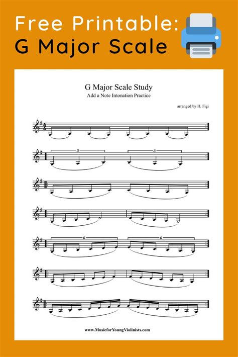 G Major Scale | VIOLIN | Violin sheet music, Major scale, Violin beginner