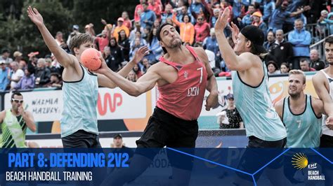 Beach handball training part 8: Defending 2v2 - YouTube