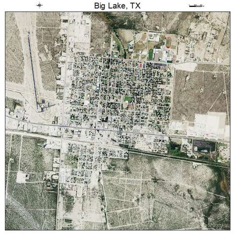 Aerial Photography Map of Big Lake, TX Texas