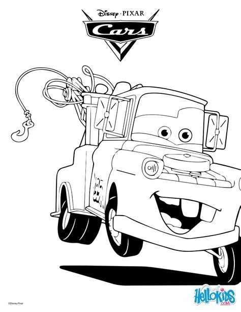 Mater the tow truck coloring pages - Hellokids.com