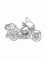 Harley Davidson Motorcycle Coloring Page sketch template