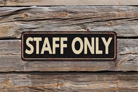 STAFF ONLY Door Sign for Business. Office Signs. Business - Etsy