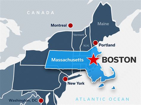 Boston Massachusetts Map Usa | Kinderzimmer 2018