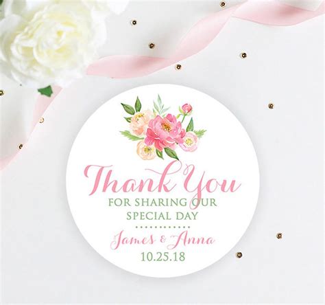 Wedding Favor Stickers Floral Wedding Favor Stickers Favor | Etsy