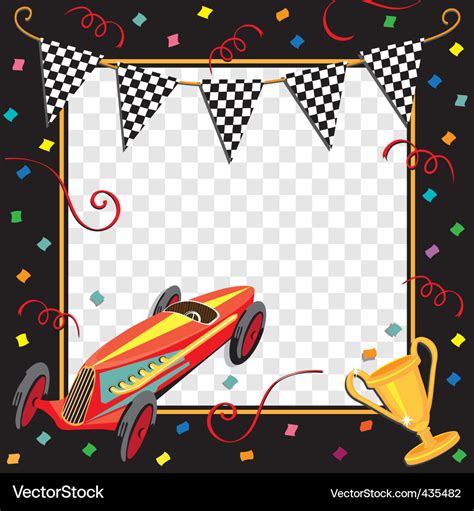 Race car party invitation Royalty Free Vector Image