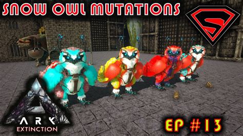 ARK EXTINCTION - SNOW OWL COLOR MUTATIONS & HAVING BAD LUCK WITH STAT MUTATIONS (PART3) S4 EP13 ...