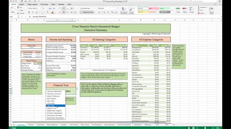 Household Budget Template and Tutorial (Excel) - YouTube