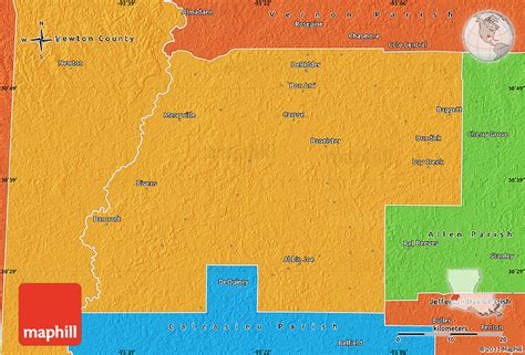 Political Map of Beauregard Parish