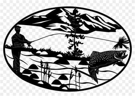 Gone Fishing Clip Art Black And White