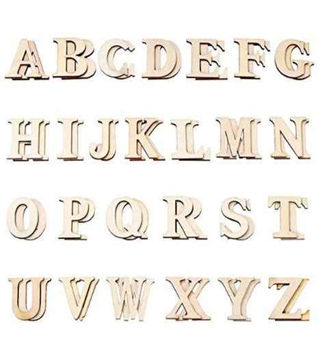 Wood Letters Wooden Alphabets Letter Craft Pieces For Diy Wedding ...