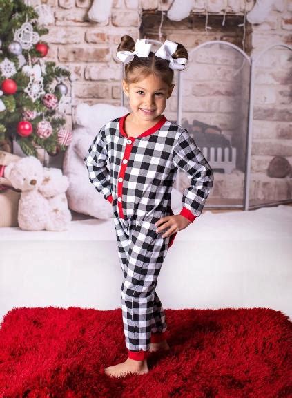 Flap Bottom Christmas Pajamas Personalized Girl