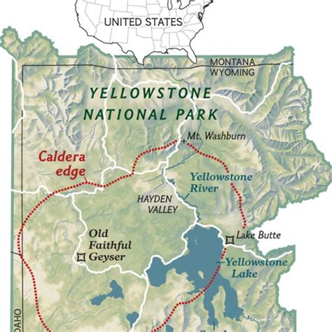 Yellowstone National Park Supervolcano Map - Channa Antonetta